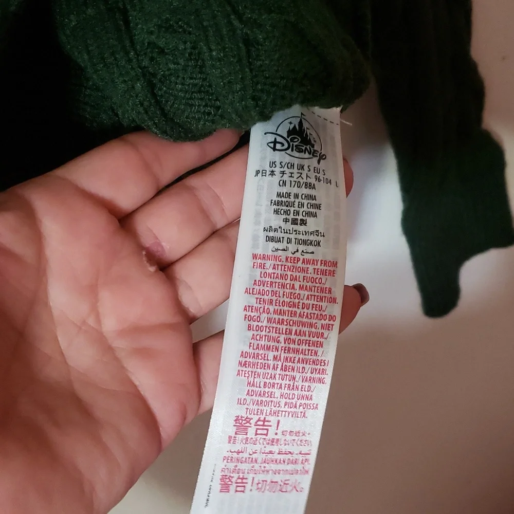 DISNEY Pixar Toy Story Alien Cable Knit Sweater L - Picture 4 of 4